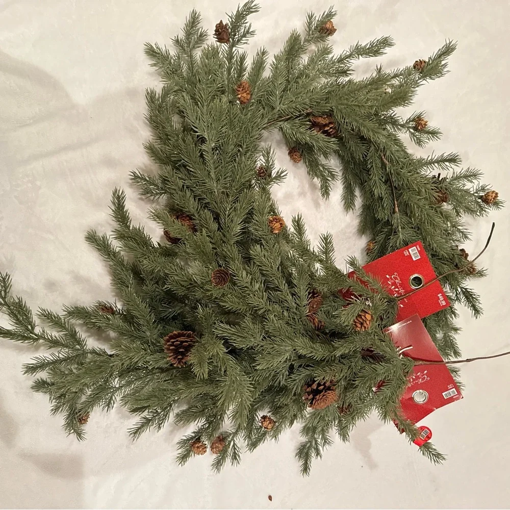 Hobby lobby 2 garland 6 feet each one Festive Green Holiday Garland